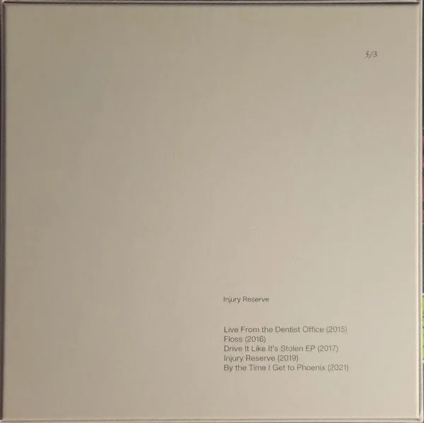 Injury Reserve - Injury Reserve - Complete Discography Box Set LP vinyl record cover