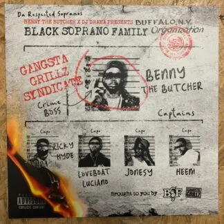 Benny The Butcher x DJ Drama - Benny The Butcher x DJ Drama - The Respected Sopranos LP vinyl record cover