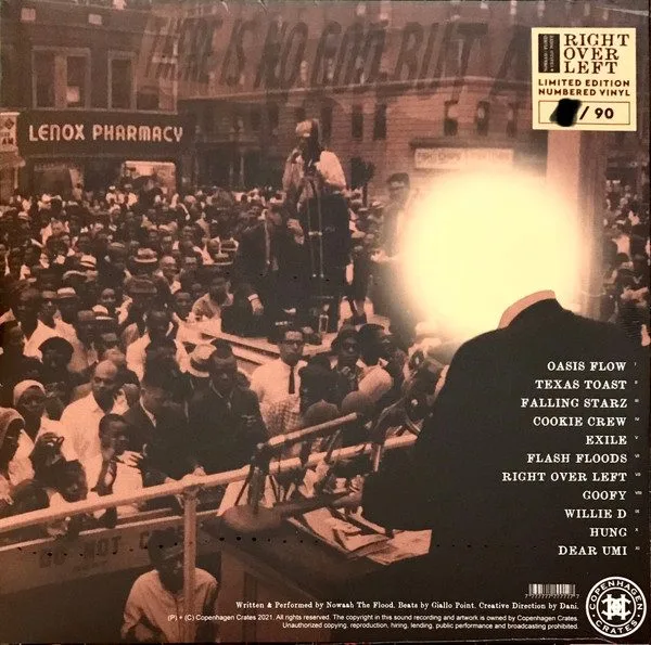 Nowaah The Flood & Giallo Point - Nowaah The Flood & Giallo Point - Right Over Left LP vinyl record cover