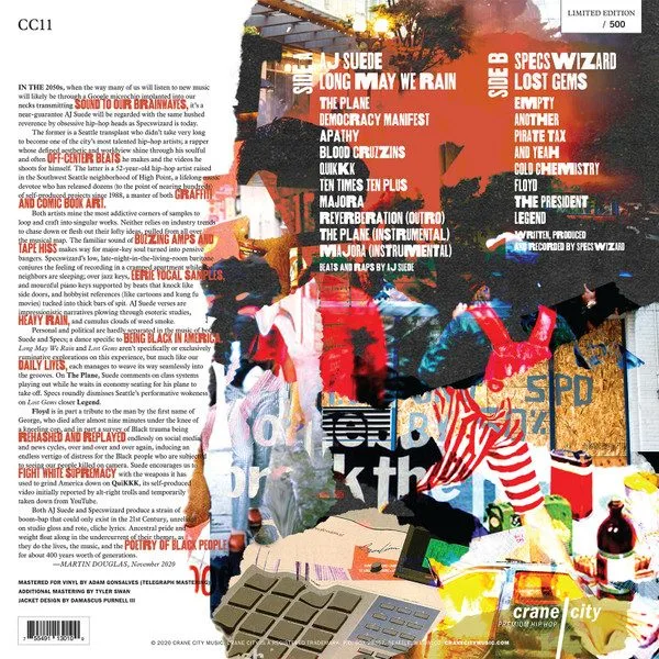 AJ Suede / Specs Wizard - AJ Suede / Specs Wizard - Long May We Rain / Lost Gems LP vinyl record cover