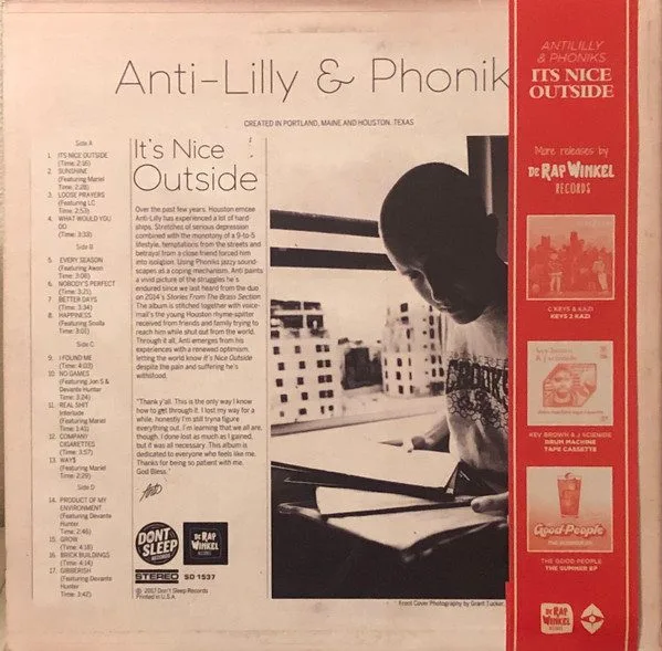 Anti Lilly & Phoniks - Anti Lilly & Phoniks - It's Nice Outside 2xLP vinyl record cover