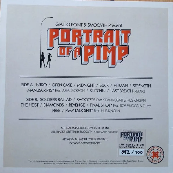 Smoovth & Giallo Point - Smoovth & Giallo Point - Portrait Of A Pimp LP vinyl record cover