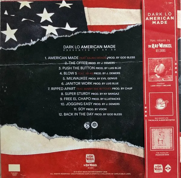 Dark Lo - Dark Lo - American Made LP vinyl record cover