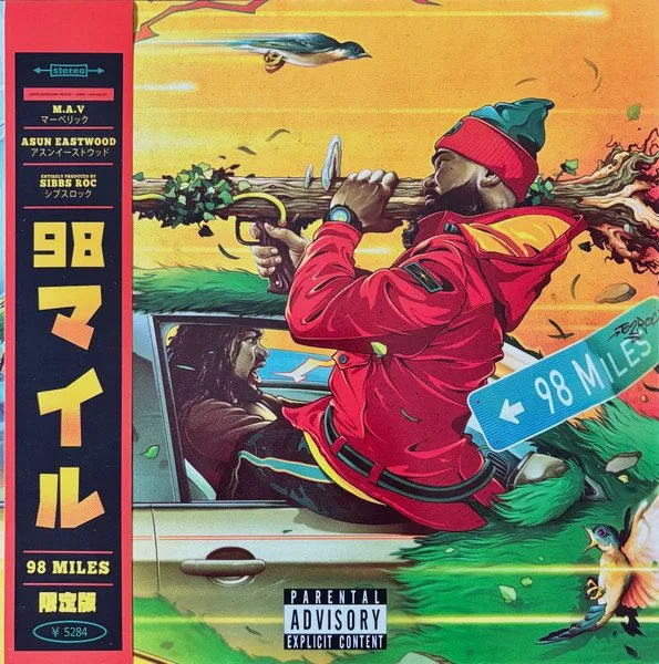 Asun Eastwood - Asun Eastwood, Maverick Montana - 98 Miles LP vinyl record cover