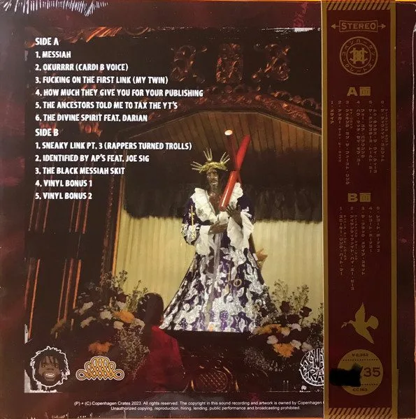 Lord Jah-Monte Ogbon x Sadhu Gold - Lord Jah-Monte Ogbon x Sadhu Gold - The Black Messiah LP vinyl record cover