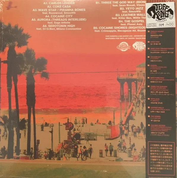 Big Ghost LTD - Hus Kingpin, Big Ghost LTD - Cocaine Beach LP vinyl record cover