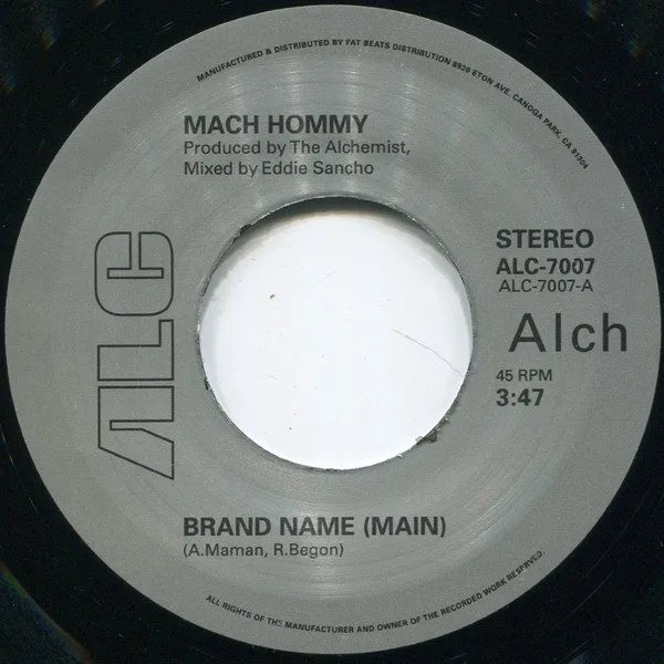 Mach-Hommy - Mach-Hommy - Brand Name 7" vinyl record cover