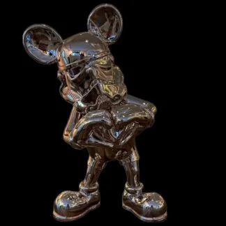 Martin de Noir Love Trooper Bronze chrome sculpture