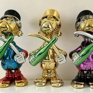 Martin de Noir Duck Sabrage chrome sculpture