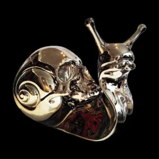 Martin de Noir Skull Snail Grey Chrome chrome sculpture